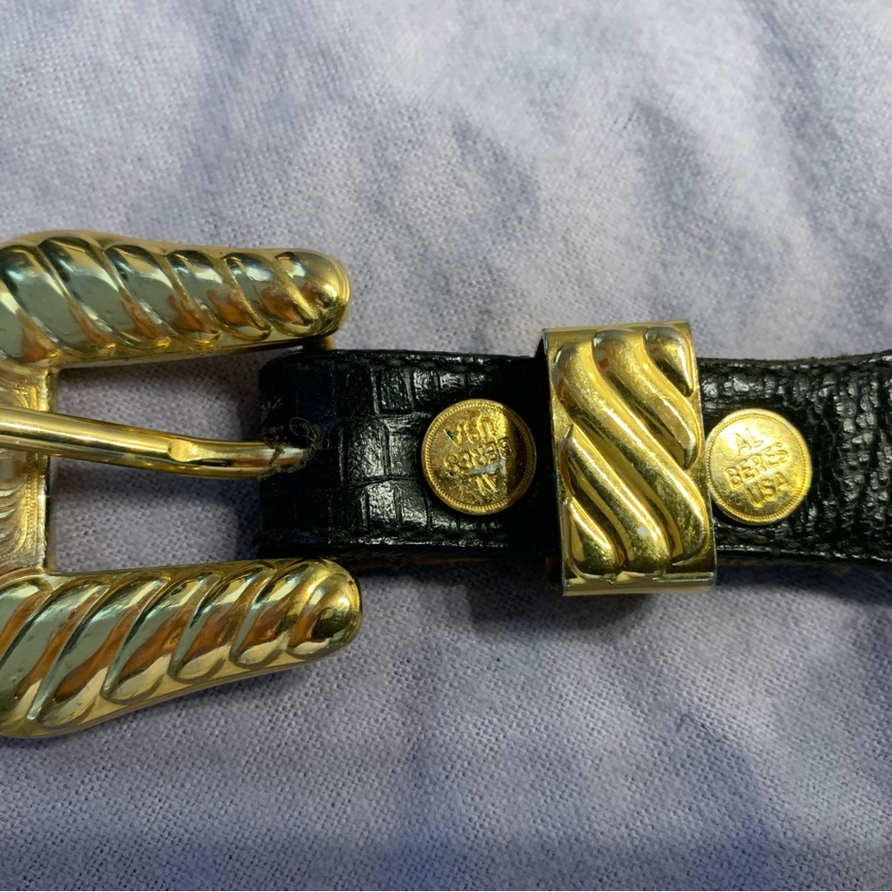 Al Beres Wages genuine black leather belt